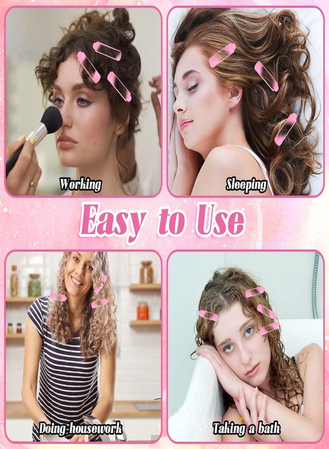 oruola بكرات شعر إسفنجية من أورولا، 28 قطعة، للنساء، بكرات شعر إسفنجية مقاس 2.67 بوصة، بكرات إسفنجية وردية اللون بدون حرارة لتصفيف الشعر الطويل والقصير، للسيدات والأطفال - Image 2